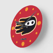 忍者すごいハンド ラウンド壁時計 (傾斜)