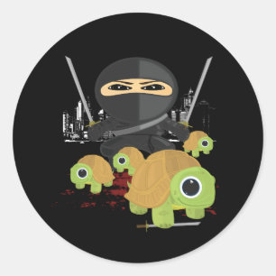 忍者とウミガメ ラウンドシール