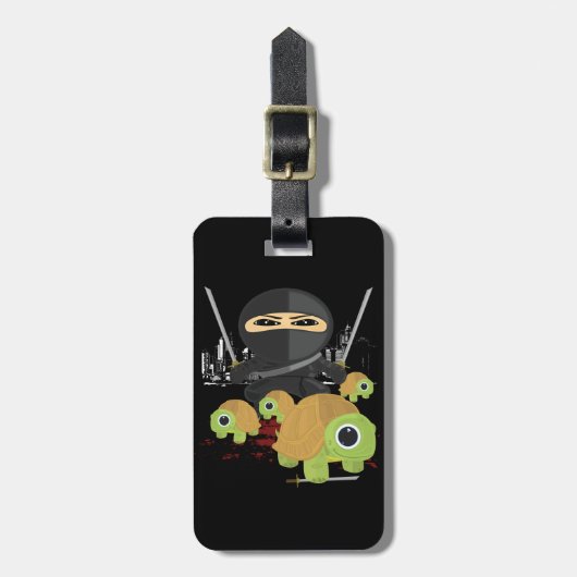 忍者とウミガメ  ラゲッジタグ (正面縦)