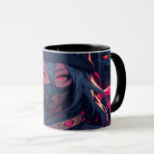 忍者と彼女の狼のアニメアート マグカップ (正面右)