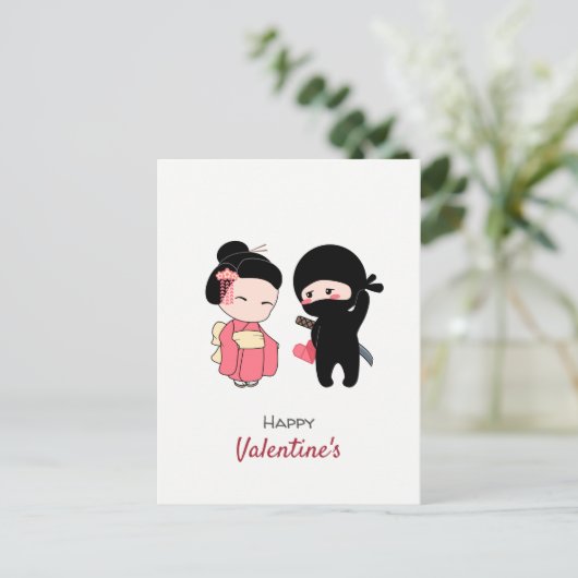 忍者と芸者ハッピーバレンタイン シーズンポストカード (スタンド正面)