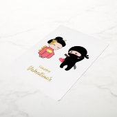 忍者と芸者ハッピーバレンタイン 箔シーズンカード (回転した状態)