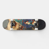 忍者と虎、芳年忍者ヒーロー&タイガー、芳年、浮世絵 スケートボード (横)