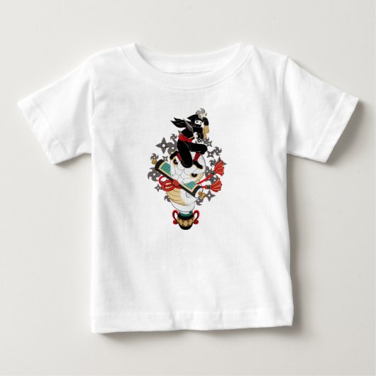 忍者と蛇2019(リメイク)/ Ninja and snake 2019(remake) ベビーTシャツ (正面)
