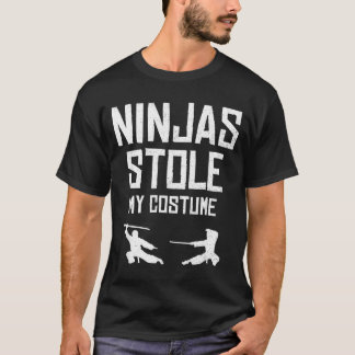 忍者におしゃれシャツを盗まれた ハロウィンの面白ネタ Tシャツ