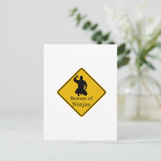 忍者に注意 ポストカード (スタンド正面)