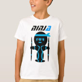 忍者のひろしのゲーマーのオートクチュールのTシャツ Tシャツ (正面)