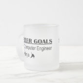 忍者のキャリアのゴール-コンピューター技術者 フロストグラスマグカップ (正面左)