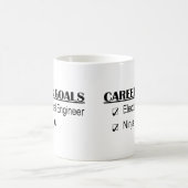 忍者のキャリアのゴール-電気技師 コーヒーマグカップ (中央)