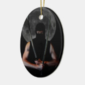 忍者のクリスマスのオーナメント セラミックオーナメント (左)