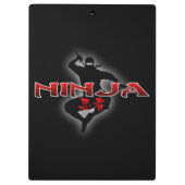 忍者のシルエット クリップボード (裏面)