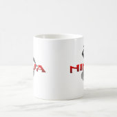 忍者のシルエット コーヒーマグカップ (中央)