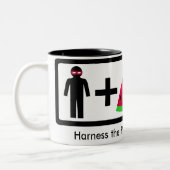 忍者のスイカのマグ ツートーンマグカップ (左)