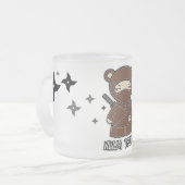 忍者のテディ! Shurikensのマグを使って フロストグラスマグカップ (正面左)