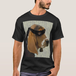 忍者のバセットハウンド犬 Tシャツ