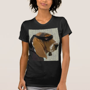 忍者のバセットハウンド犬 Tシャツ