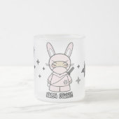 忍者のバニー! Shurikensのマグを使って フロストグラスマグカップ (中央)