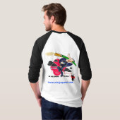 忍者のペンキの広告宣伝のワイシャツ Tシャツ (裏面フル)