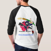 忍者のペンキの広告宣伝のワイシャツ Tシャツ (裏面)