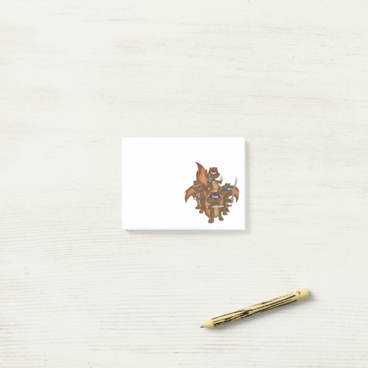 忍者のリス ポストイット (デスク上)