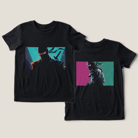 忍者の前後 トライブレンドＴシャツ (デザイン正面&裏面)