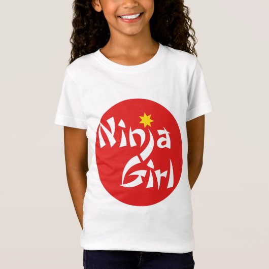 忍者の女の子 Tシャツ (正面)