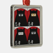 忍者の子猫のオーナメント メタルオーナメント (右)