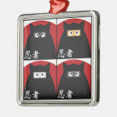 忍者の子猫のオーナメント メタルオーナメント (左)