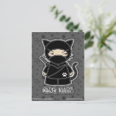 忍者の子猫! 郵便はがき ポストカード (スタンド正面)