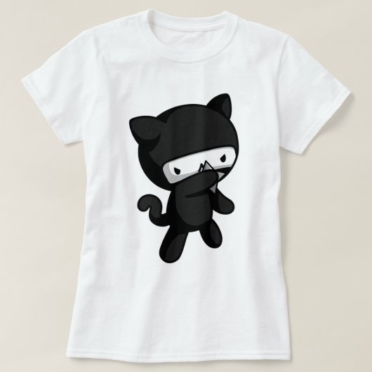 忍者の子猫 Tシャツ (デザイン正面)