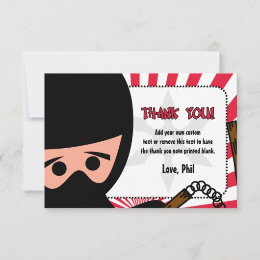 忍者の戦士のサンキューカード サンキューカード (正面)