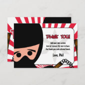 忍者の戦士のサンキューカード サンキューカード (正面/裏面)