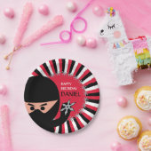 忍者の戦士の誕生日9インチの紙皿 ペーパープレート (パーティー)