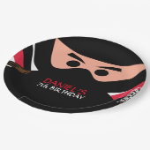 忍者の戦士の誕生日9インチの紙皿 ペーパープレート (アングル)
