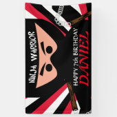 忍者の戦士の誕生日 横断幕 (縦)