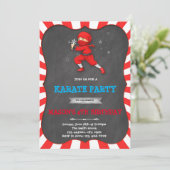 忍者の男の子の誕生日パーティーの招待 招待状 (スタンド正面)