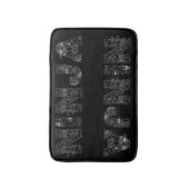 忍者の素晴らしい文字アート バスマット (正面縦)