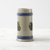 忍者の緑のバイク ビールジョッキ (中央)