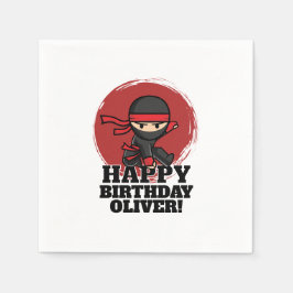 忍者の誕生日パーティー スタンダードカクテルナプキン