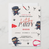 忍者の誕生日 招待状 (正面)