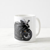忍者の黒いバイク コーヒーマグカップ (正面右)