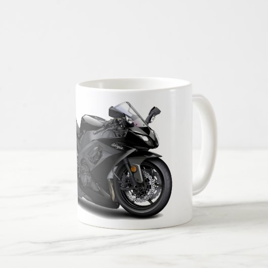 忍者の黒いバイク コーヒーマグカップ (正面右)