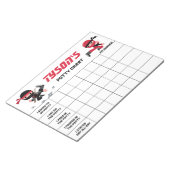 忍者のPottyグパーソナライズされたラフ名とタスク ノートパッド (アングル)