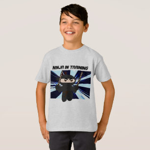 忍者はTシャツ、訓練の男の子のワイシャツの忍者をからかいます Tシャツ