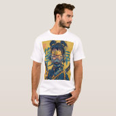 忍者アジアグラフィック小説イラストレーションTシャツ Tシャツ (正面フル)
