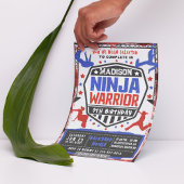 忍者アスレティックウォリアー誕生日パーティーへの招待 招待状