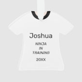 忍者イントレーニングイエローベルトオーナメント オーナメント (裏面)