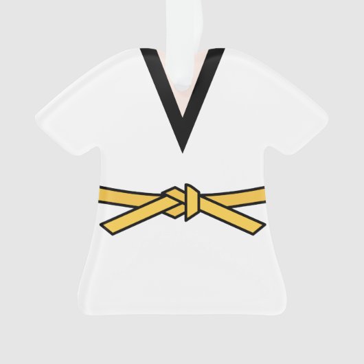 忍者イントレーニングイエローベルトオーナメント オーナメント (正面)