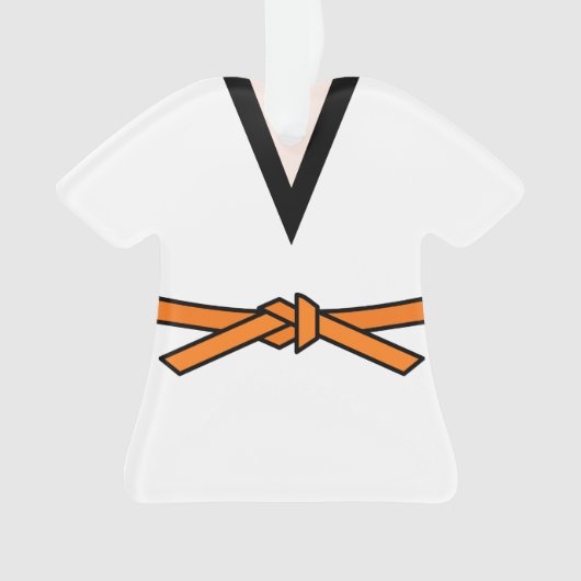 忍者イントレーニングオレンジベパーソナライズされたルト オーナメント (正面)