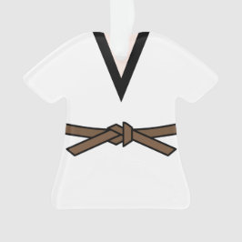 忍者イントレーニングブラウンベルトパーソナライズされた オーナメント